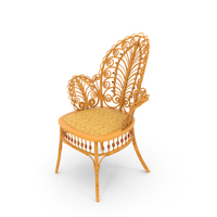 Victorian Wicker Chair Parlor C 1890 PNG & PSD Images