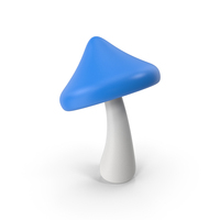 Blue Cartoony Mushroom PNG & PSD Images