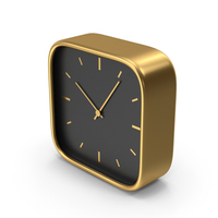 Gold Table Clock PNG & PSD Images