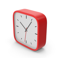 Red Table Clock PNG & PSD Images