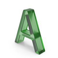 English Letter A Green Plastic PNG & PSD Images