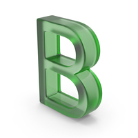Green Plastic English Letter B PNG & PSD Images