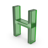 Green Plastic English Letter H PNG & PSD Images