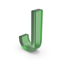 Green Plastic English Letter J PNG & PSD Images