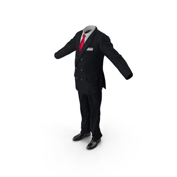 Black Suit Red Tie and White Shirt PNG & PSD Images