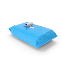 Opened Blue Package of Wet Wipes PNG & PSD Images
