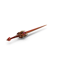 Orange Futuristic Sword with Thorns PNG & PSD Images