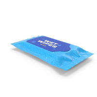 Small Wet Wipes Package Blue PNG & PSD Images