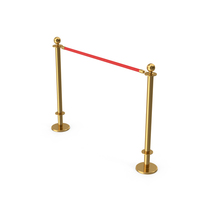 Gold Rope Stanchion PNG & PSD Images