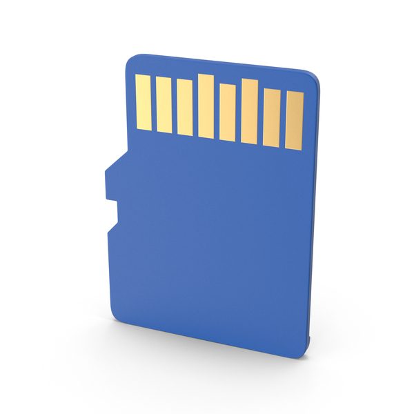 Blue Micro SD Card PNG & PSD Images
