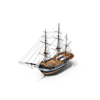 Old Ship Beagle Model PNG & PSD Images