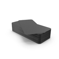 Business Cards Round Corner Blank Black PNG & PSD Images