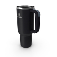Stanley Insulated Travel Mug Black Open PNG & PSD Images