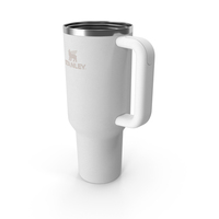 Stanley Quencher Travel Tumbler White Open PNG & PSD Images