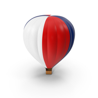 Hot Air Balloon With French Flag PNG & PSD Images