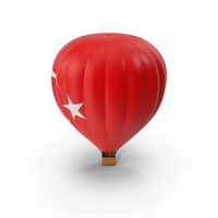 Hot Air Balloon With Turkish Flag PNG & PSD Images