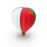 Hot Air Balloon With Italy Flag PNG & PSD Images