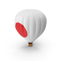 Hot Air Balloon With Japanese Flag PNG & PSD Images