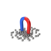 Magnet Attracts Balls PNG & PSD Images