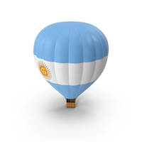 Hot Air Balloon With Argentina Flag PNG & PSD Images