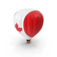 Hot Air Balloon With Flag Of Canada PNG & PSD Images