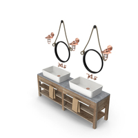 Loft-Style Double Bath PNG & PSD Images