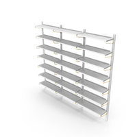 White Modular Wall Shelf Collection PNG & PSD Images