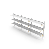 White Modular Wall Shelf PNG & PSD Images