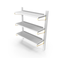 White Modular Wall Shelf PNG & PSD Images