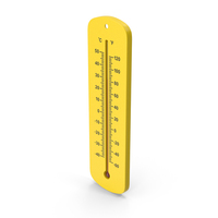 Yellow Wall Thermometer PNG & PSD Images