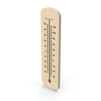 Wooden Wall Thermometer PNG & PSD Images
