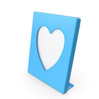 Blue Plastic Heart Shaped Photo Frame PNG & PSD Images