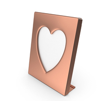 Bronze Heart Shaped Photo Frame PNG & PSD Images