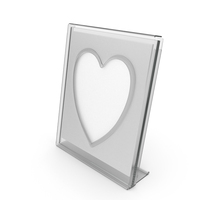 Glass Heart Shaped Photo Frame PNG & PSD Images