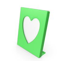 Green Heart Shaped Photo Frame PNG & PSD Images