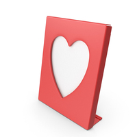 Red Plastic Heart Shaped Photo Frame PNG & PSD Images