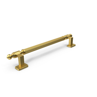 Door Handle Designer Ribbed Gold PNG & PSD Images
