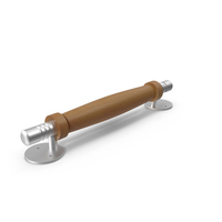 Door Metal Handle With Wooden Oval Insert PNG & PSD Images