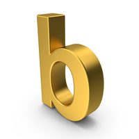 Gold Lowercase Letter B PNG & PSD Images