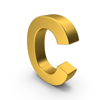 Gold Letter C PNG & PSD Images
