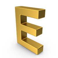 Gold Letter E PNG & PSD Images