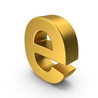 Gold Lowercase Letter E PNG & PSD Images