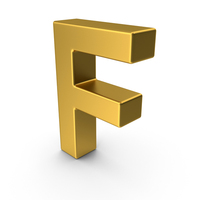 Gold Letter F PNG & PSD Images