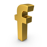 Gold Lowercase Letter F PNG & PSD Images