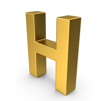 Gold Letter H PNG & PSD Images