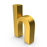 Gold Lowercase Letter H PNG & PSD Images
