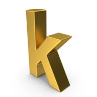 Gold Lowercase Letter K PNG & PSD Images