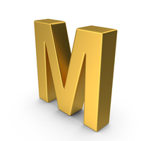Gold Letter M PNG & PSD Images