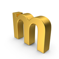 Gold Lowercase Letter M PNG & PSD Images