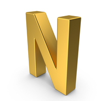 Gold Letter N PNG & PSD Images